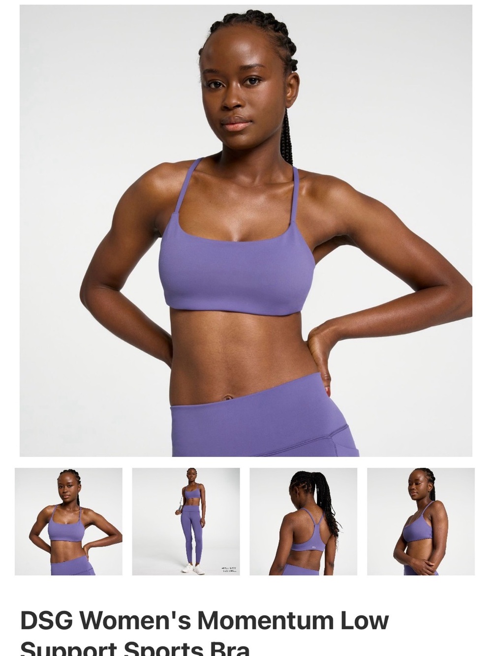 DSG Purple Low Support Sports Bra